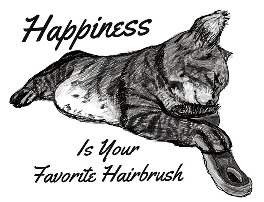 Happiness is Your Favorite Hairbrush